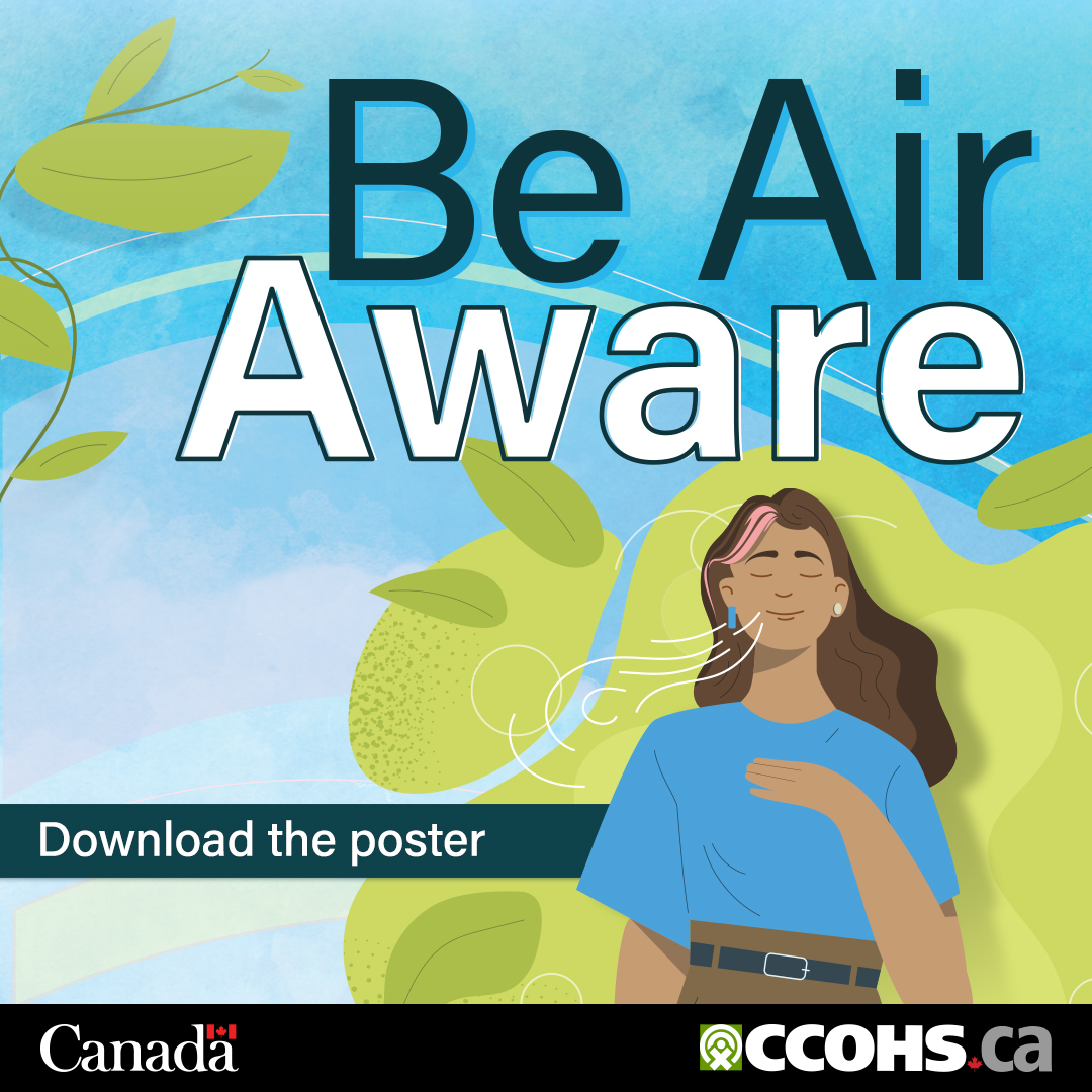 CCOHS's tweet image. Let’s clear the air about scented products at work. Perfumes, deodorants and lotions can be harmful to workers with fragrance sensitivities, asthma and allergies. Raise the air awareness in your workplace with this poster:  ow.ly/PYZk50Wonbe