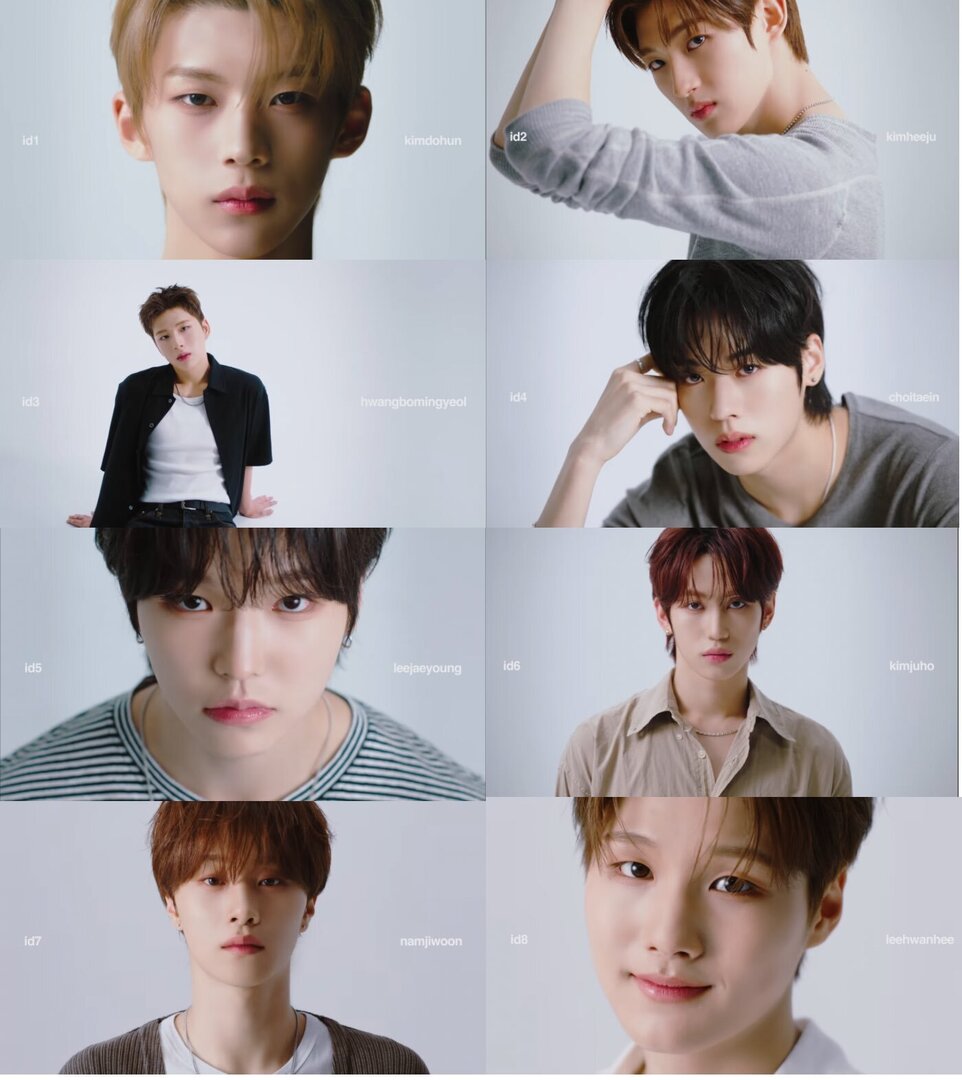 starfess's tweet photo. -star triples versi cowok IDNTT udah reveal 8 member dari 24 member who's caught your attention??
id1: Kim Dohun
id2: Kim Heeju
id3: Hwang Bomingyeol
id4: Choi Taein
id5: Lee Jaeyoung
id6: Kim Juho
id7: Nam Jiwoon
id8: Lee Hwanhee https://t.co/iAUg026qiB