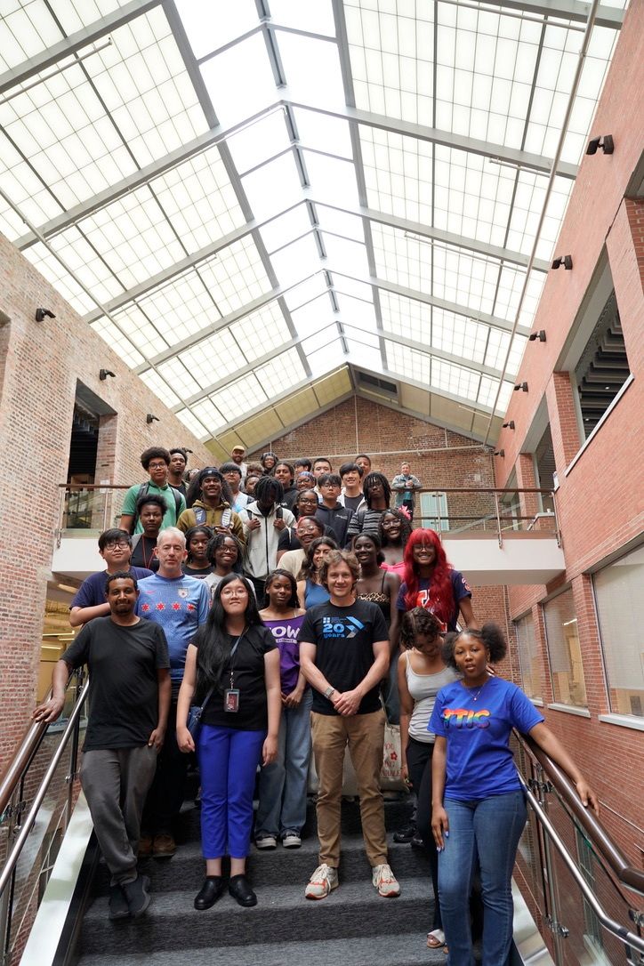 TTIC_Connect's tweet image. Thank you to the Blackstone Bicycle Works Camp and Youth Internship Program students for visiting TTIC yesterday to learn more about #robotics and our lab! We had a blast hosting you guys!