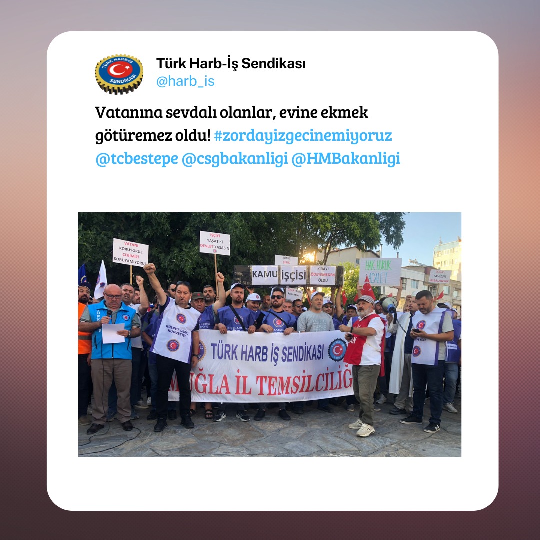 Vatanına sevdalı olanlar, evine ekmek götüremez oldu! #zordayizgecinemiyoruz <a href="/tcbestepe/">T.C. Cumhurbaşkanlığı</a> <a href="/csgbakanligi/">T.C. Çalışma ve Sosyal Güvenlik Bakanlığı</a> <a href="/HMBakanligi/">T.C. Hazine ve Maliye Bakanlığı</a>