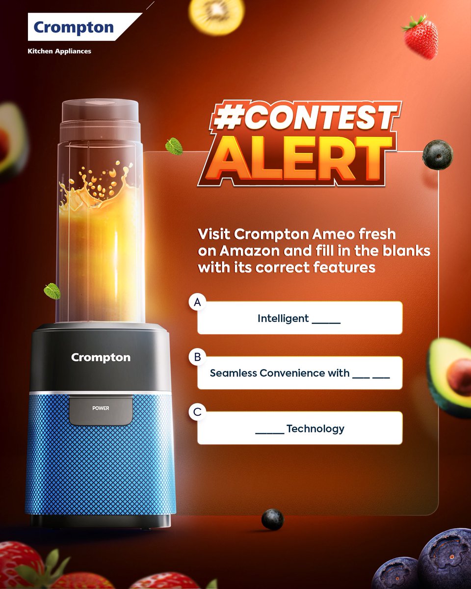 Contest Alert🚨
Fill in the blanks with the correct product features to win exciting prizes! 🎁