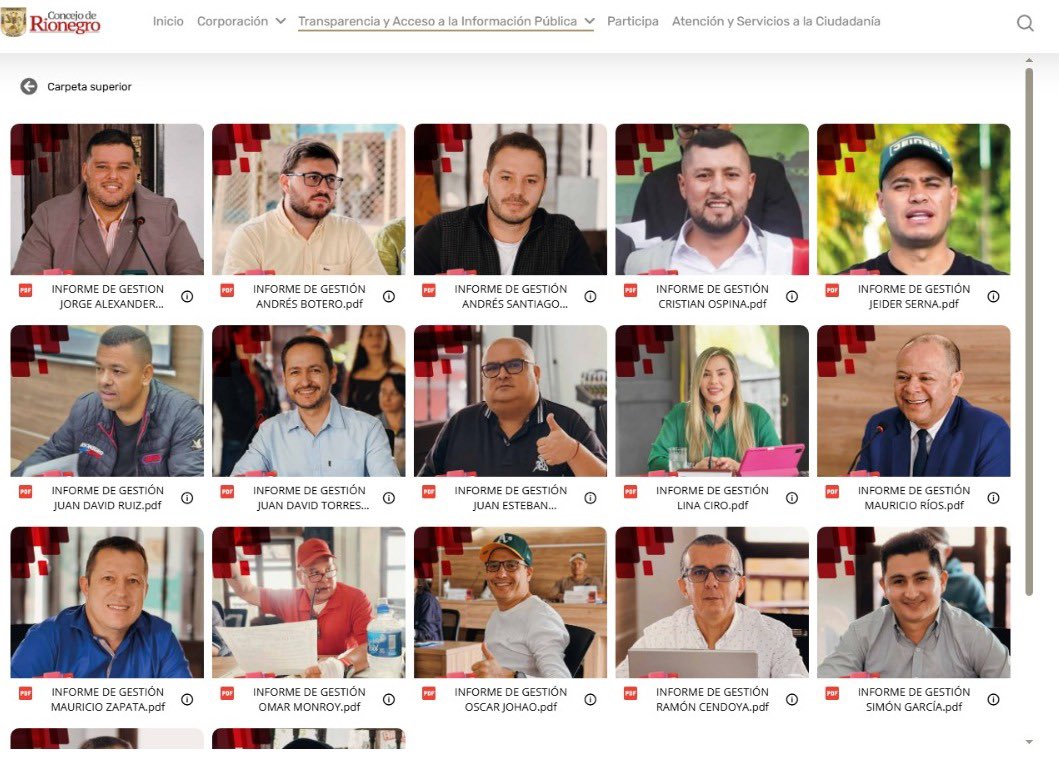 Ya están disponibles los informes de gestión de nuestros corporados, para conocerlos ingresa a nuestra sede electrónica en el siguiente link 👇

concejorionegro.gov.co/transparencia-…