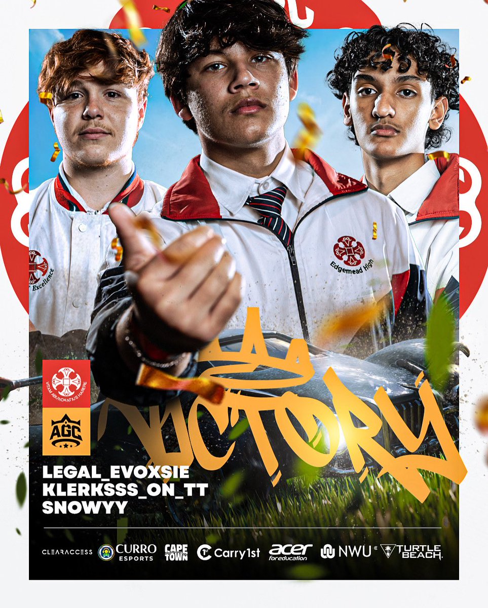 AfricanGaming's tweet photo. 💥 ASL #RocketLeague Champions 💥

#EdgemeadHigh showcased what it takes to win at #AGC25👑

🔗 https://t.co/XQ8P2HaTM6 

#CapeTownGaming https://t.co/cWOGL78PoG