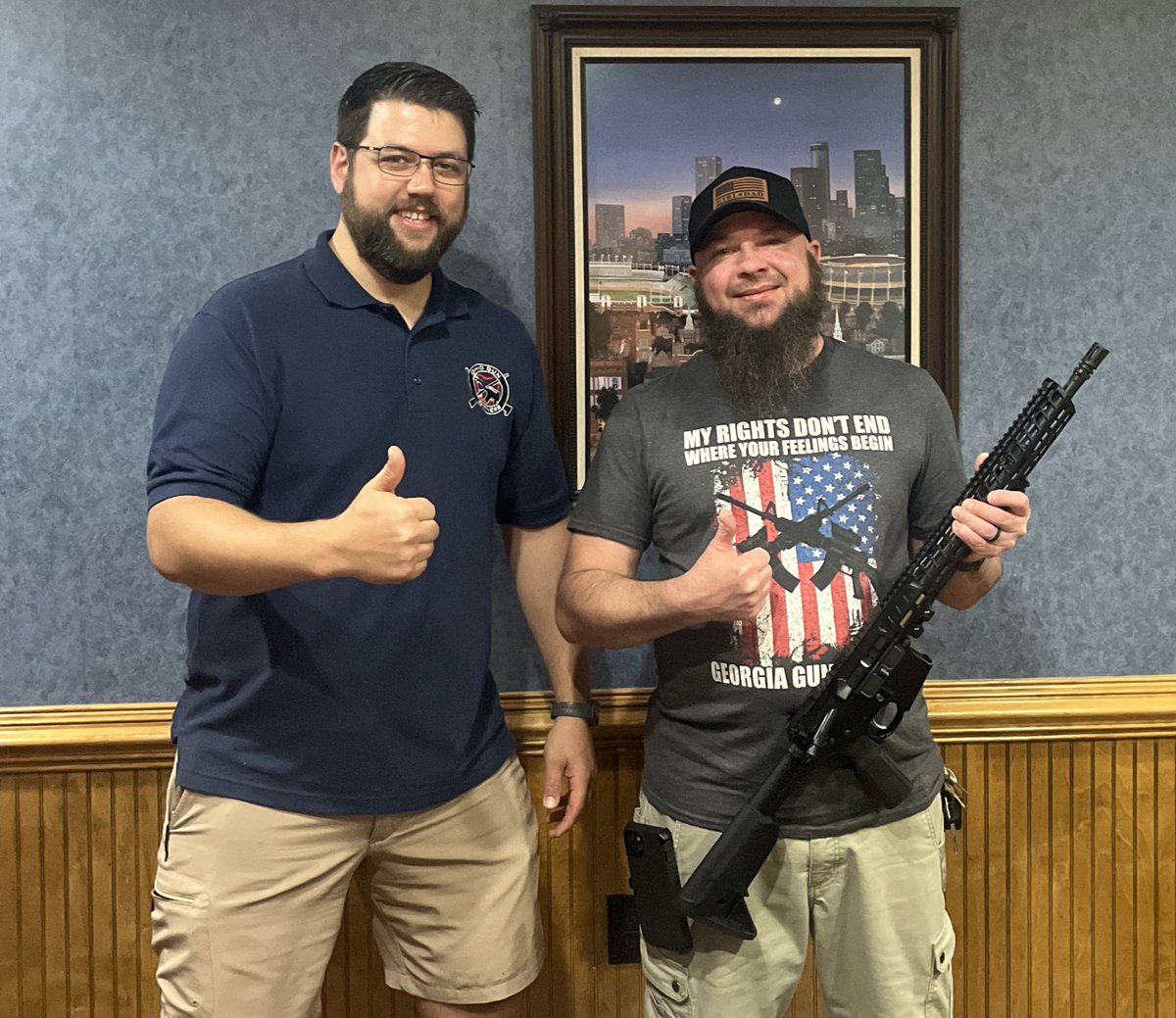 GaGunOwners's tweet image. Congrats to Bob from McDonough for winning the July 4th raffle!
He’s now the proud owner of a Geissele Border Patrol, the same rifle Tom Homan has issued to our agents to secure the southern boarder!
Bob hasn’t decided on what optic he’s going to install, so drop a comment…