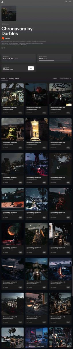 GM ☕

Mint your Chronavara(s) today on Gamma.
This isn’t just a collection, it’s my survival, my loneliness, my hope.

Every piece carries a sleepless night since January.
Unspoken stories. Quiet battles.
Seeing my art find a home gives me life.

Art on Bitcoin 🧡
Happy weekend.