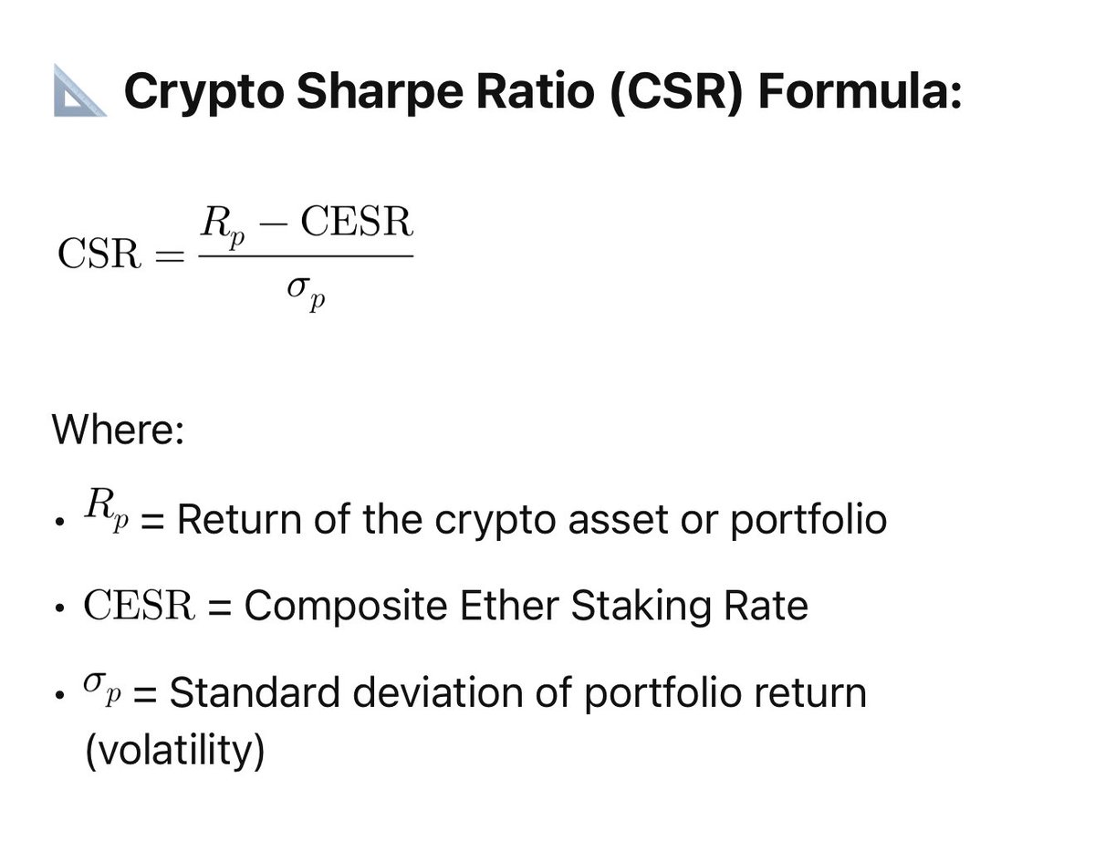 In traditional finance, the Sharpe Ratio is used to evaluate how much  excess return an investment delivers per unit of volatility, relative to a  “risk-free” benchmark such as U.S. Treasury bills. However,