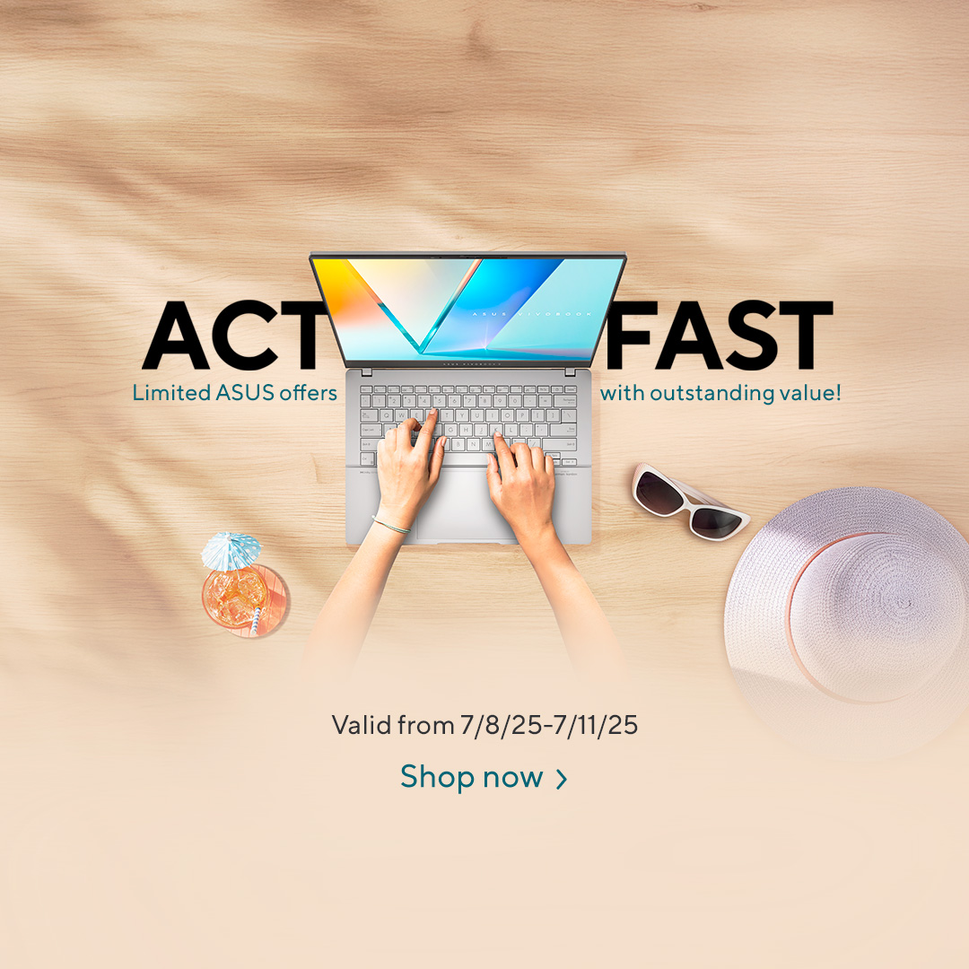 ASUSUSA's tweet image. ⏳ It’s the FINAL hours of Prime Day!
Don’t miss your chance to upgrade with ASUS—ultra-portable laptops, creator powerhouses, and more at unbeatable prices.
🎯 Shop now before the deals disappear! 🛒👉 us.asus.click/amzprime
#ASUS #PrimeDay #TechDeals