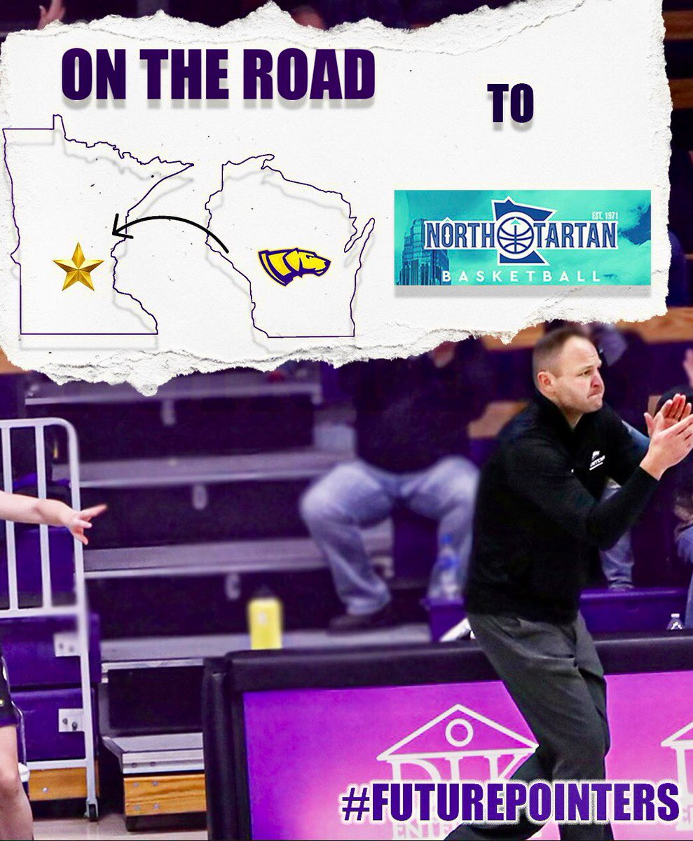 UWSPWBB's tweet image. Hitting the Road 🛣️ &amp;amp; Heading West… 

Excited to cross another border 🚘 and watch 👀 some #FuturePointers at the @NorthTartan 🏀 Meltdown‼️

@CoachHockett will have his🥤Diet Dew looking for players ⛹️‍♀️ with #JUICE 🧃as we continue the search for some #Dawgz 🐾

🟣 #Pointers 💛