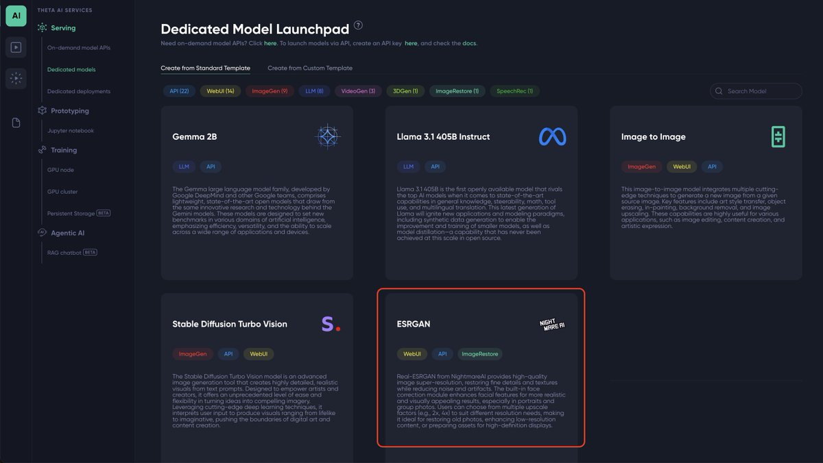 jieyilong's tweet image. As BTC continues to break new ATHs 🚀, we @Theta_Network continue to ship new features! Real-ESRGAN from NightmareAI is now available on Theta EdgeCloud, both through on-demand model APIs and the dedicated model launchpad. 

Regardless of market highs or lows, we @Theta_Network…