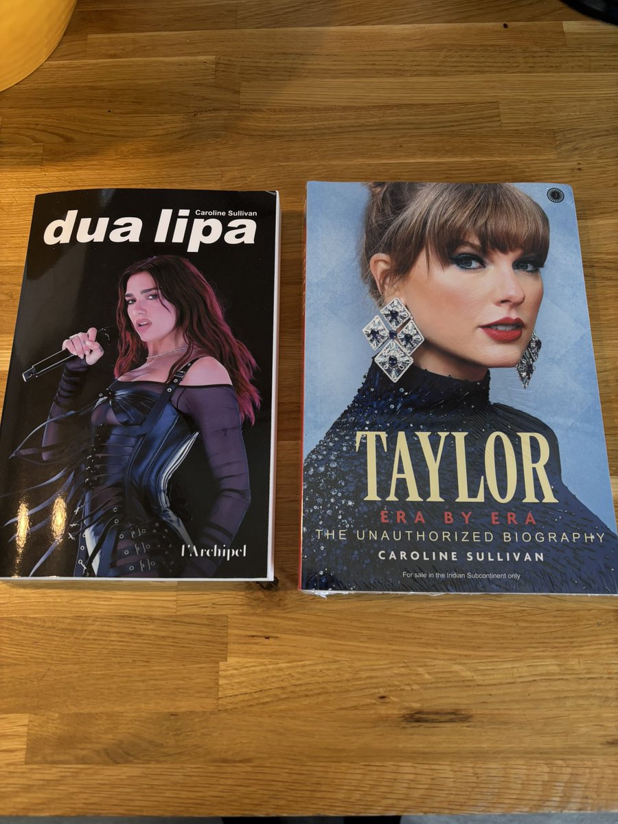 Taylor has just been published in India, and I've also received a copy of the French edition of Dua Lipa, which I hadn't known existed. If the publisher can just do Arabic and Mandarin ones, I'll have the whole world covered.