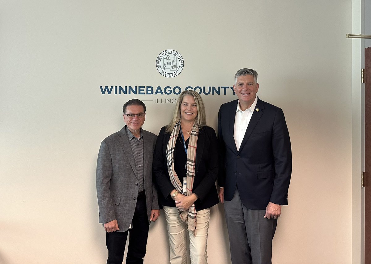 RepLaHood's tweet image. It was great to meet with Winnebago County Board Chairman Joe Chiarelli and Marlana Dokken in Rockford to hear about their public safety initiatives and priorities for the county.
I’m grateful for their leadership and dedication to the people of Winnebago County!