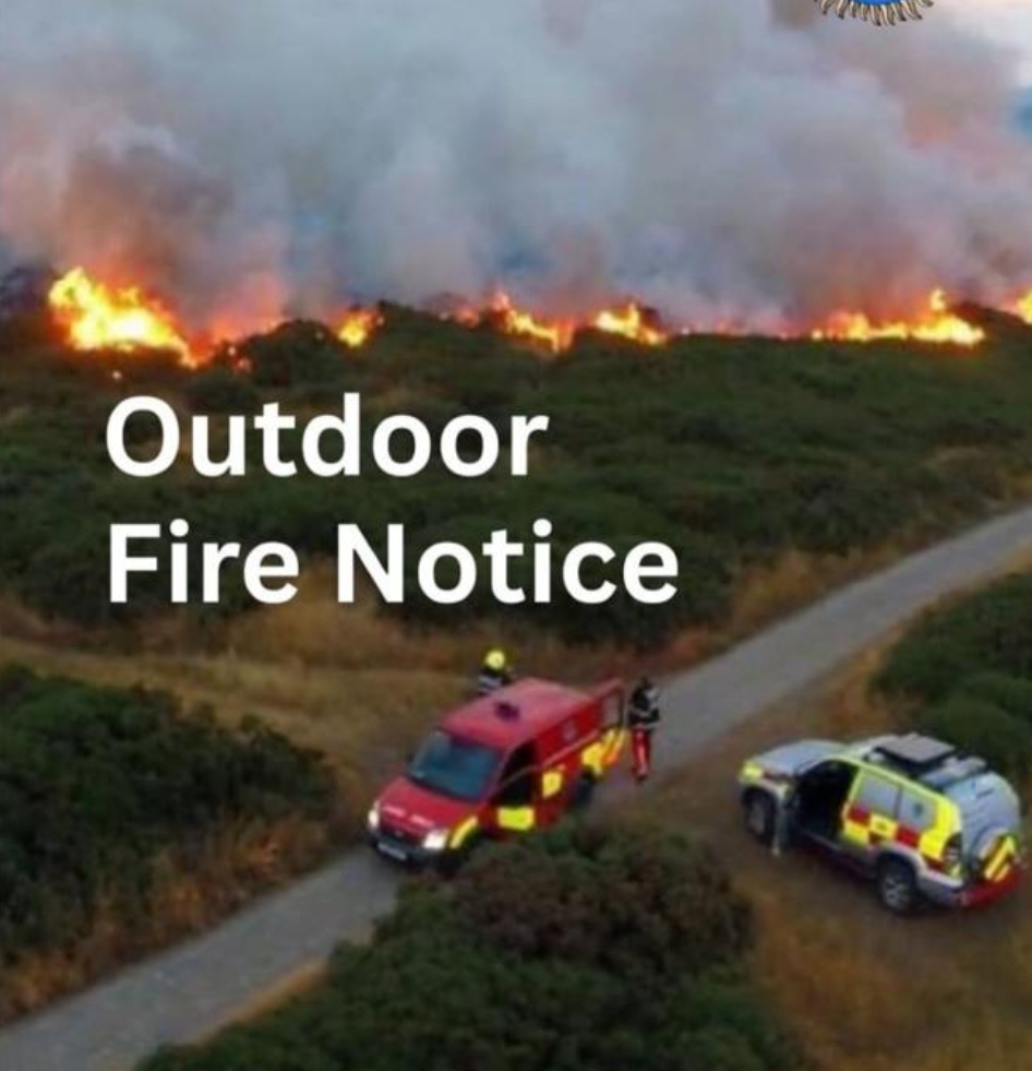 With the current spell of weather, there is a greatly increased risk of forest fire.

Please follow advice the advice from <a href="/MayoFireService/">Mayo Fire Service</a> 

Members of the public and visitors to recreational areas should:
1. Not light fires in and around forests or open land.
2. Not attempt to