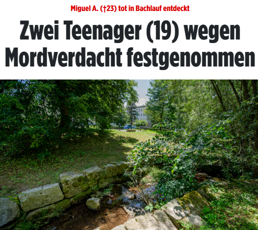 Taykra's tweet image. #Zella-Mehlis: Familie fand ihn. Die Täter sollen Miguel A. (†23) mit einem Gürtel ausgepeitscht, mit Pfefferspray attackiert und zu Tode gehetzt haben. Er sei nur mit einer Unterhose bekleidet gewesen. Von der schrecklichen Tat existieren mehrere Videos. bild.de/regional/thuer…