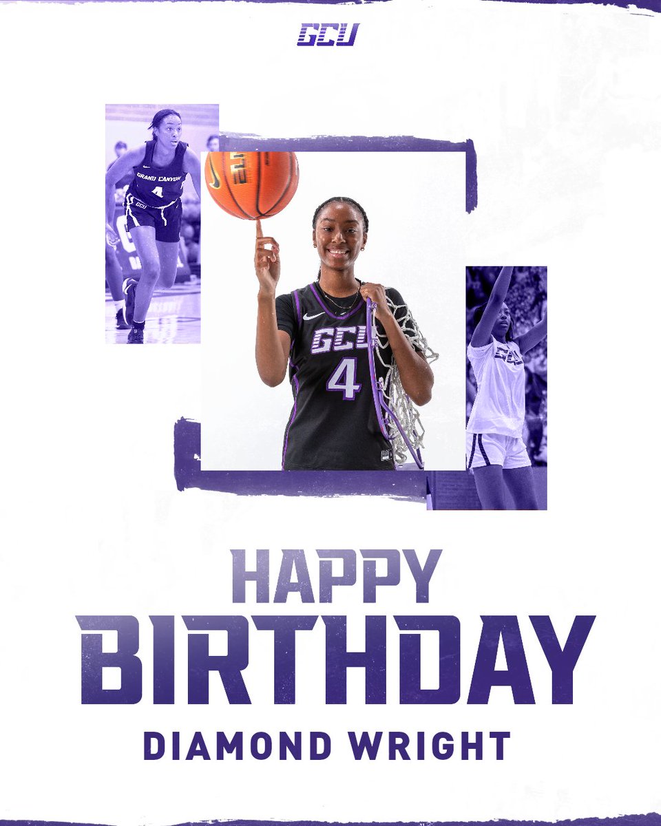 GCU_WBB's tweet image. Happy birthday @Diamondwright04!! 🥳🎉