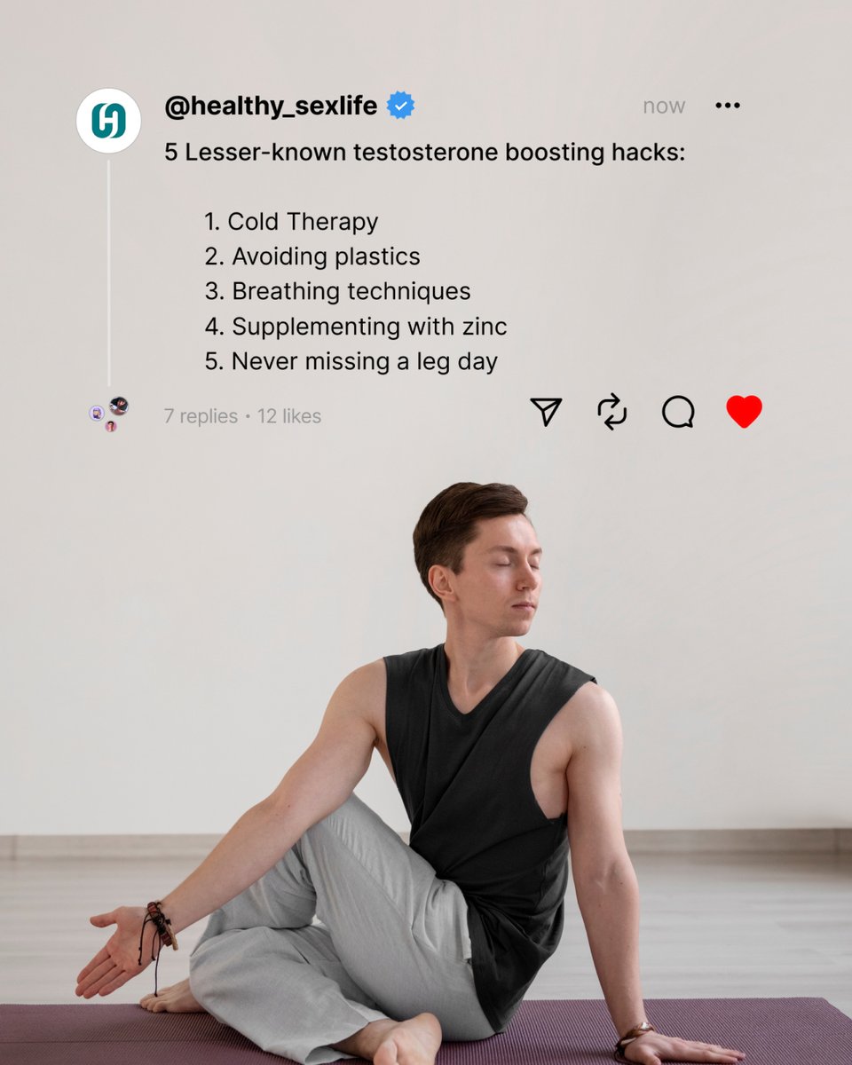 healthy_sexlife's tweet image. Tired? Low energy? Weak in bed? 👀
Your testosterone might be crashing—and here’s how to fix it naturally!
Never skip it!

Which one will you try first? Comment below ⬇️
#TestosteroneTips #MensHealthIndia #NaturalTBoost #SexualPerformance #HealthySexLife #BoostT #WellnessForMen