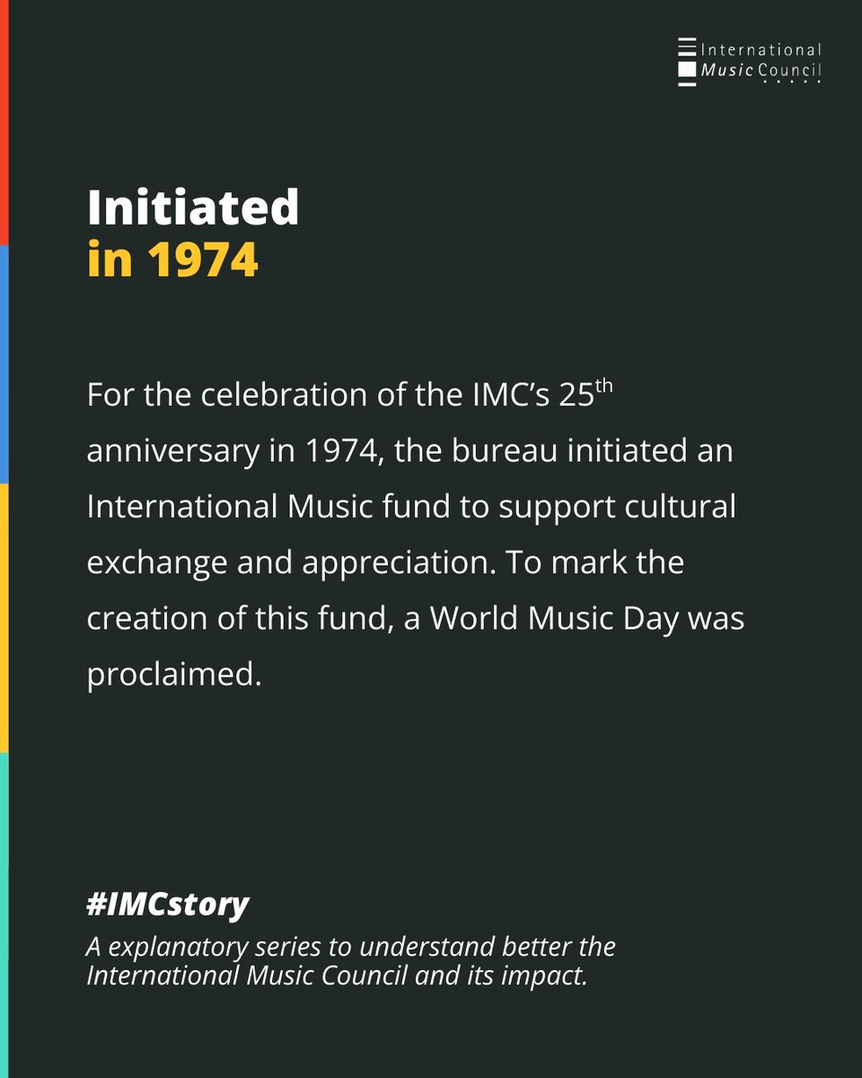 IMC_Network's tweet image. Do you know when the International Music Day was initiated ?
#FiveMusicRights #InternationalMusicDay #InternationalMusicCouncil