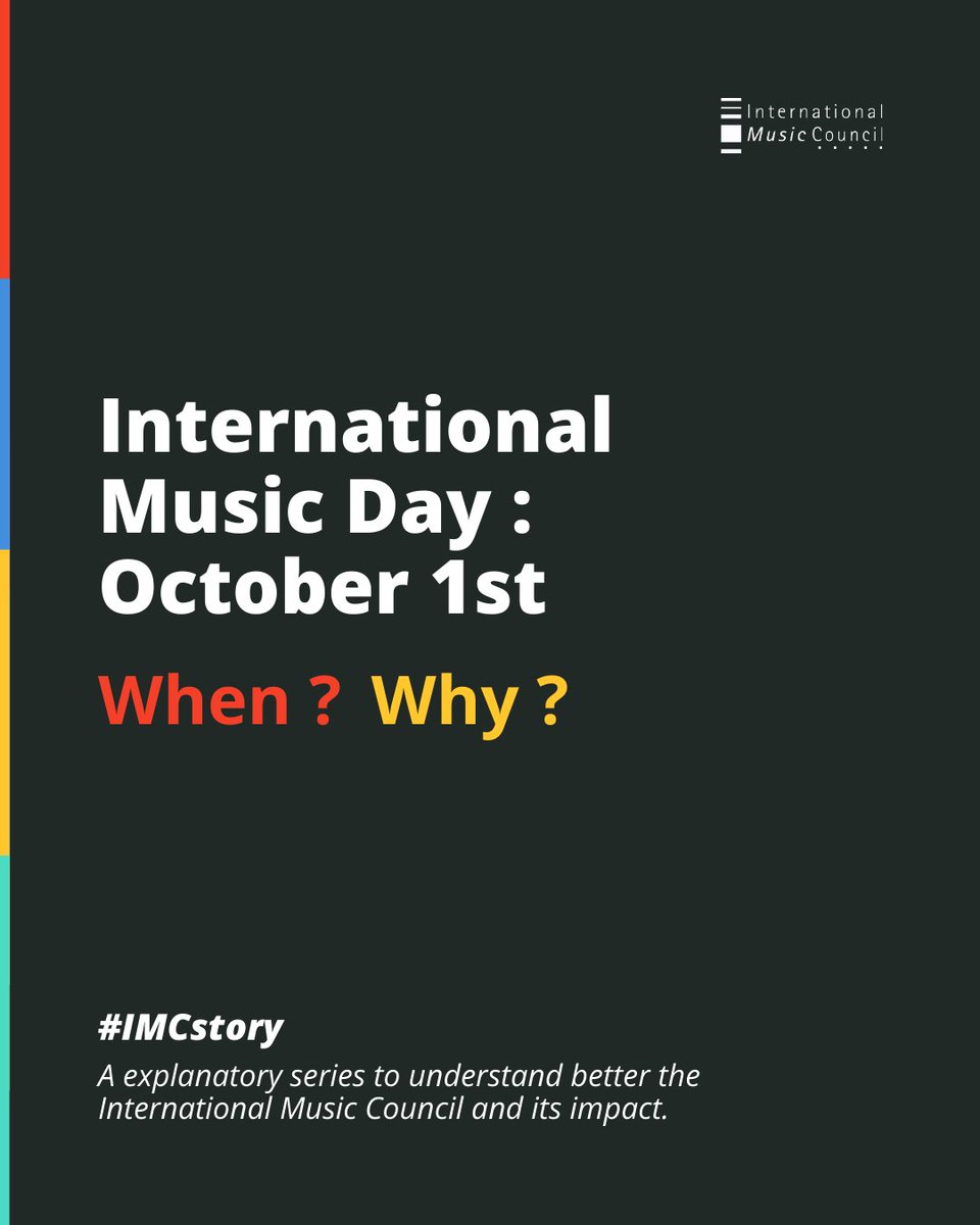 IMC_Network's tweet image. Do you know when the International Music Day was initiated ?
#FiveMusicRights #InternationalMusicDay #InternationalMusicCouncil
