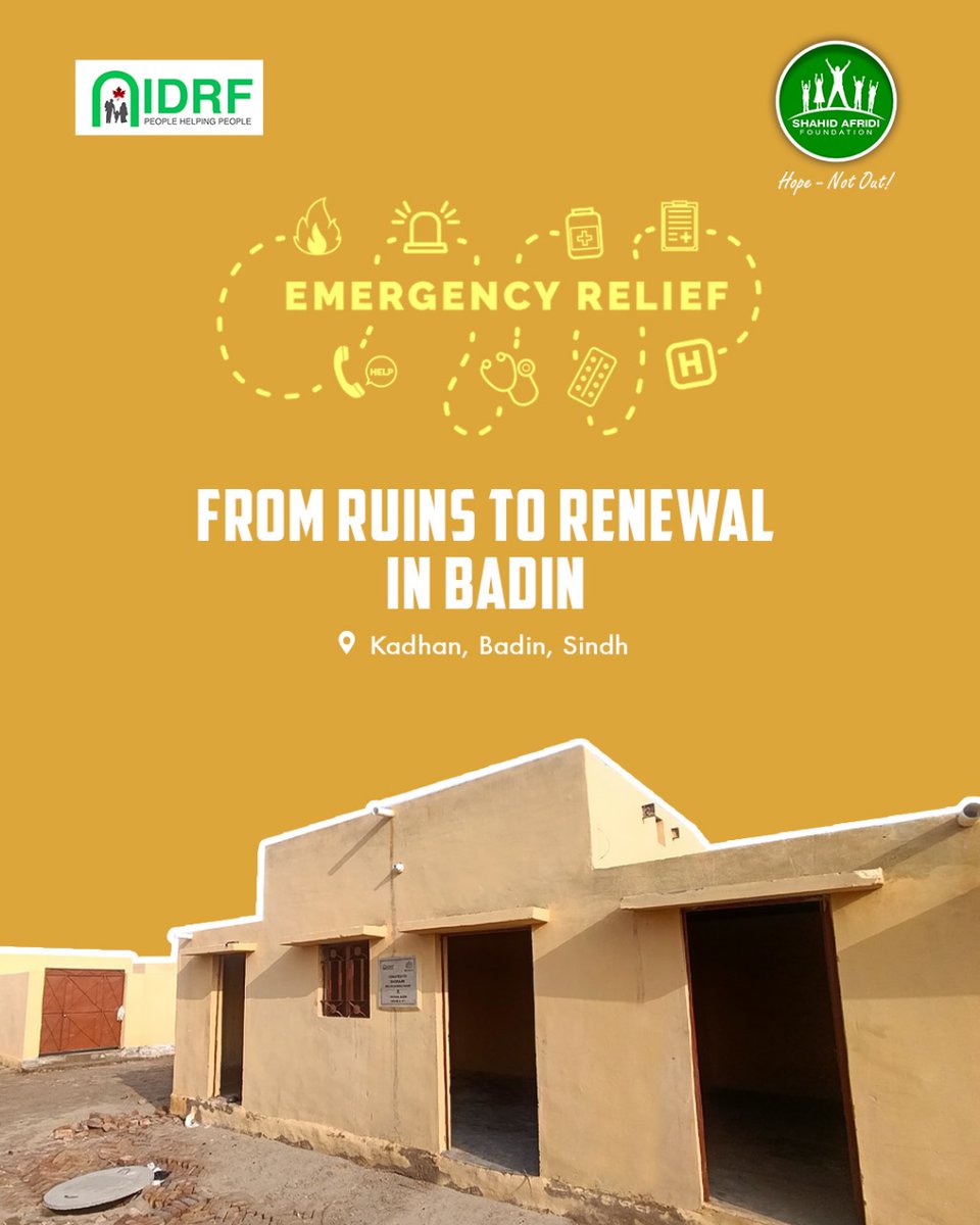 Shahid Afridi Foundation (@safoundationn) on Twitter photo Sunlight Meets Hope in Badin
Together with <a href="/IDRFcanada/">IDRF Canada</a>, #SAF is creating a sustainable future for 100 flood-affected households through a solar-powered model village. Clean energy, safe shelter, and restored dignity—this is what rebuilding stronger looks like. Sunlight Meets Hope in Badin
Together with <a href="/IDRFcanada/">IDRF Canada</a>, #SAF is creating a sustainable future for 100 flood-affected households through a solar-powered model village. Clean energy, safe shelter, and restored dignity—this is what rebuilding stronger looks like.