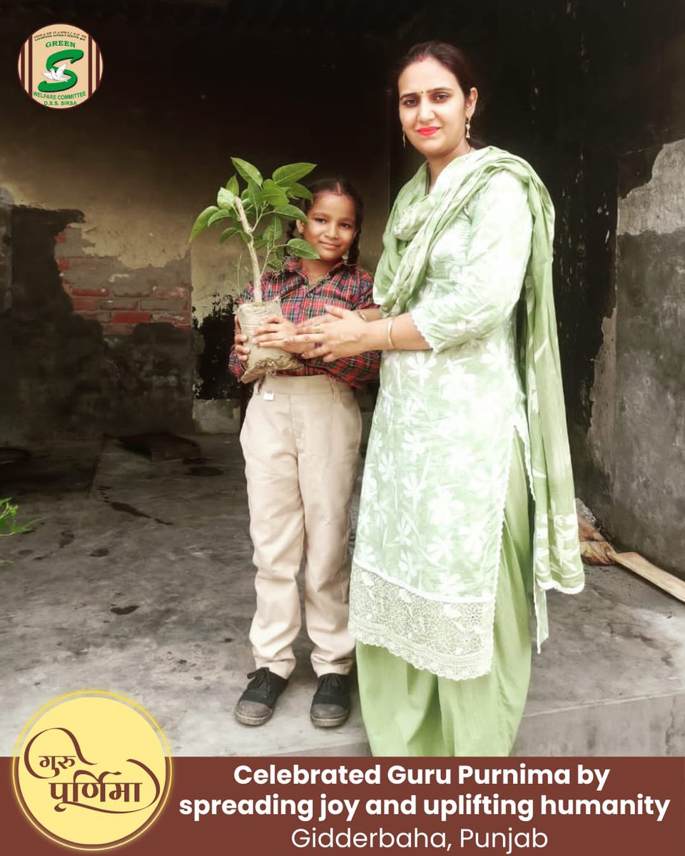 GreenSwelfares's tweet photo. A thoughtful gesture, rooted in care. On the occasion of Guru Purnima, a dedicated volunteer from Gidderbaha, Punjab, celebrated by distributing saplings and stationery to young minds—nurturing both nature and the future, hand in hand.

#GuruPurnima2025 #TreePlantation #SupportYoungMinds
