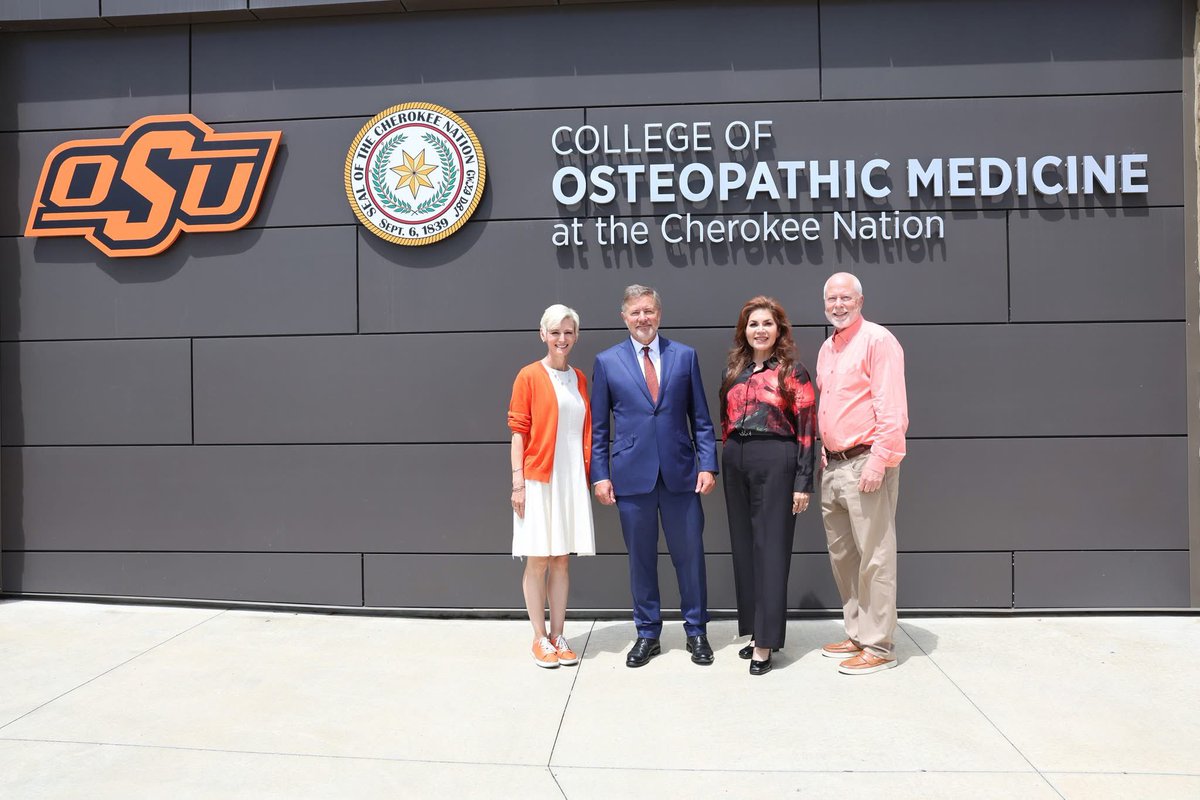 OSUMedicine's tweet image. Thank you to @Okla_OAG for visiting our OSU-COM at the @CherokeeNation campus!