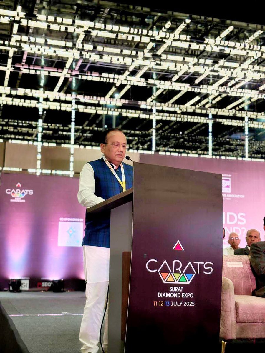 Shining Together at the 6th B2B CARATS Surat Diamond Expo 2025 💎

Proud to witness the grandeur of Surat’s diamond industry at the 6th B2B CARATS Surat Diamond Expo — a vibrant celebration of innovation, leadership, and legacy.

Special congratulations to Hon'ble Shri Govindbhai