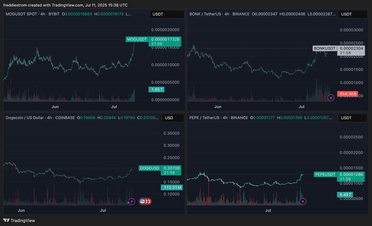 MOG likely best $ETH beta on this run. Hands are being shown.

$MOG
$BONK
$DOGE 
$PEPE