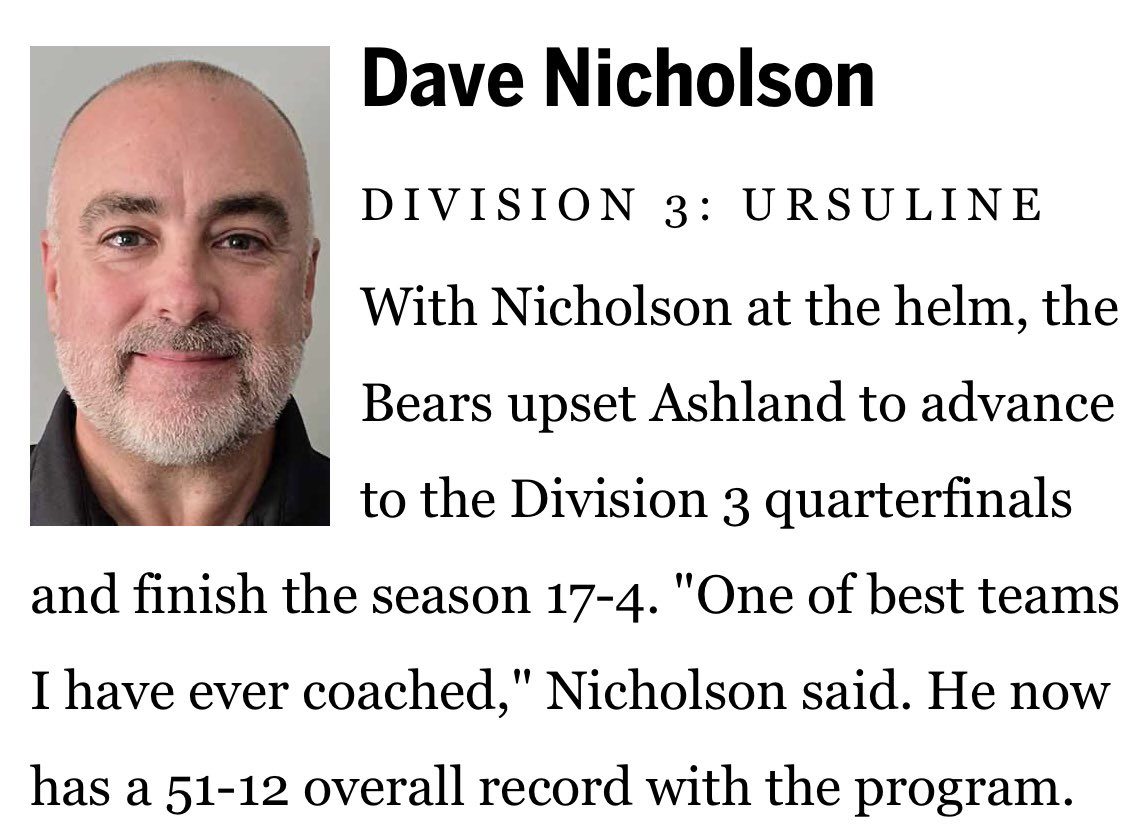 Trevor Hass (@trevorhass) on Twitter photo Division 3 girlsā lacrosse Coach of the Year: Dave Nicholson, Ursuline: bostonglobe.com/sports/high-sc⦠<a href="/GlobeSchools/">Boston Globe Schools</a> <a href="/UrsulineAcademy/">UrsulineAcademy</a> Division 3 girlsā lacrosse Coach of the Year: Dave Nicholson, Ursuline: bostonglobe.com/sports/high-sc⦠<a href="/GlobeSchools/">Boston Globe Schools</a> <a href="/UrsulineAcademy/">UrsulineAcademy</a>