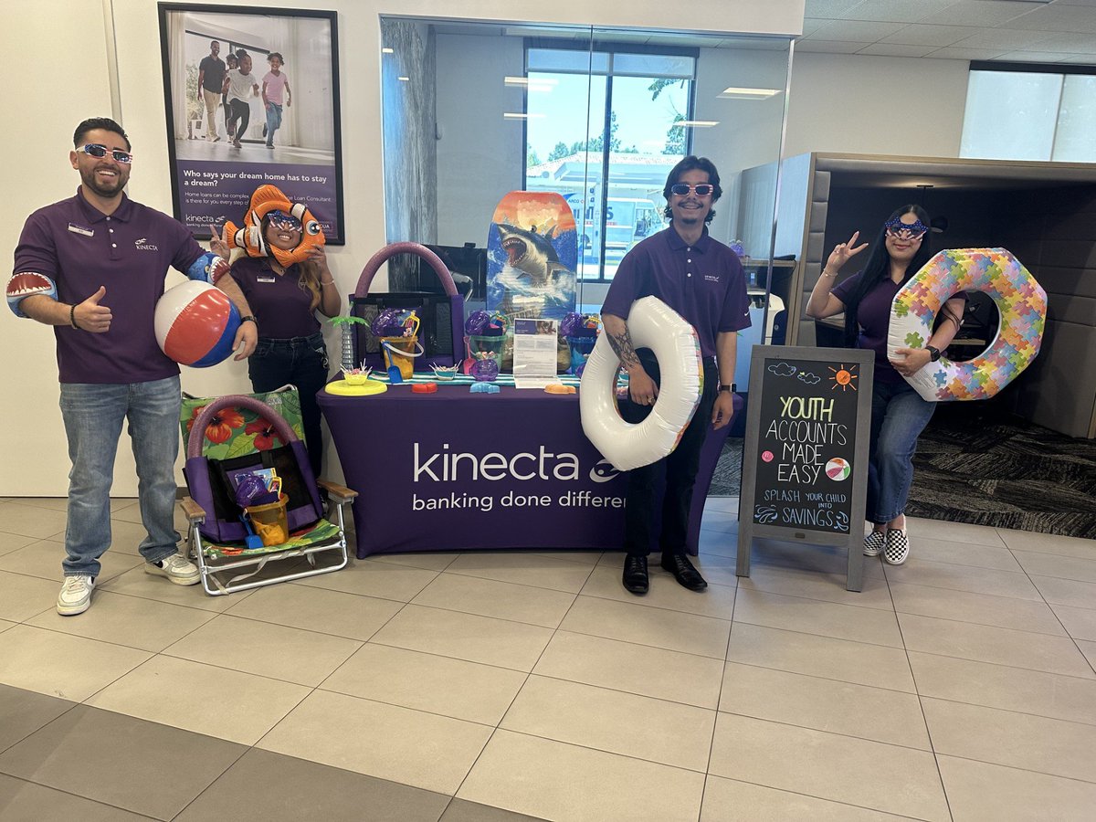 🎉 Every Friday this summer, <a href="/kinecta/">Kinecta</a> is embracing the fun and financial smarts!
 💵Teach your child smart money habits—at your local branch or online!
 📍 kinecta.org/locations
📸 Don’t miss the themed fun—see you at the branch!

Federally Insured by NCUA.

#KinectaFridays