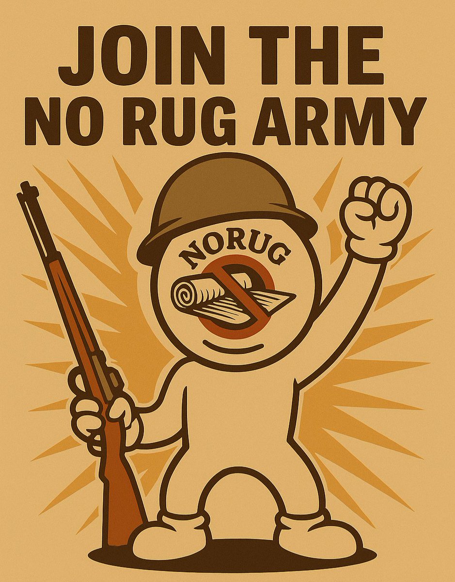 norugofficial's tweet photo. Join the resistance. Defend your bags. 🚫🧸

The NORUG Army marches for transparency, truth, and trust in Web3.

Suit up. It’s time to fight back. 🔥

#CryptoArmy #DeFiWarriors #Web3Community #MemeCoin #CryptoRevolution #Based #CryptoSecurity #AntiRug #TrustWeb3 #NORUG https://t.co/cuaulEjGPG
