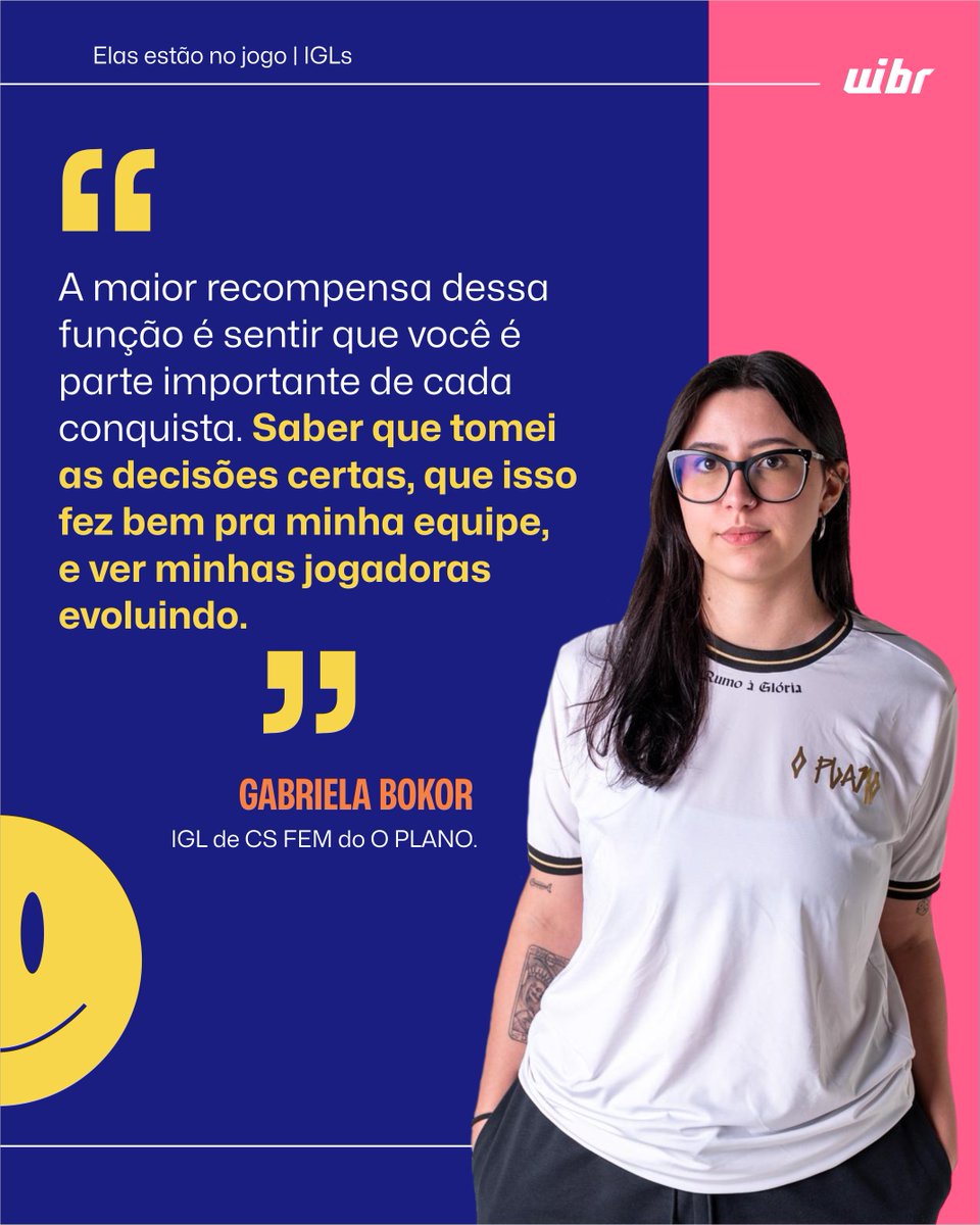 WOMEN IN BRAZIL (@wibroficial) on Twitter photo ✨Lucia "Luli” Campello (<a href="/lulicg/">W7M | Lulᴉ 𓆩 𓆪</a>): IGL do time de Rainbow Six Siege na <a href="/w7mesports/">w7m esports</a>
✨ Olga Rodrigues (<a href="/0lgaCS/">Olga Rodrigues</a>): IGL do time de CS2 FEM no <a href="/MIBR/">MADE IN BRAZIL.</a>.
✨Gabriela Bokor (<a href="/gabibokor/">bokor ⋆˙⟡</a> ): IGL do time de CS2 FEM no <a href="/oficialoplano/">O PLANO</a>. ✨Lucia "Luli” Campello (<a href="/lulicg/">W7M | Lulᴉ 𓆩 𓆪</a>): IGL do time de Rainbow Six Siege na <a href="/w7mesports/">w7m esports</a>
✨ Olga Rodrigues (<a href="/0lgaCS/">Olga Rodrigues</a>): IGL do time de CS2 FEM no <a href="/MIBR/">MADE IN BRAZIL.</a>.
✨Gabriela Bokor (<a href="/gabibokor/">bokor ⋆˙⟡</a> ): IGL do time de CS2 FEM no <a href="/oficialoplano/">O PLANO</a>.
