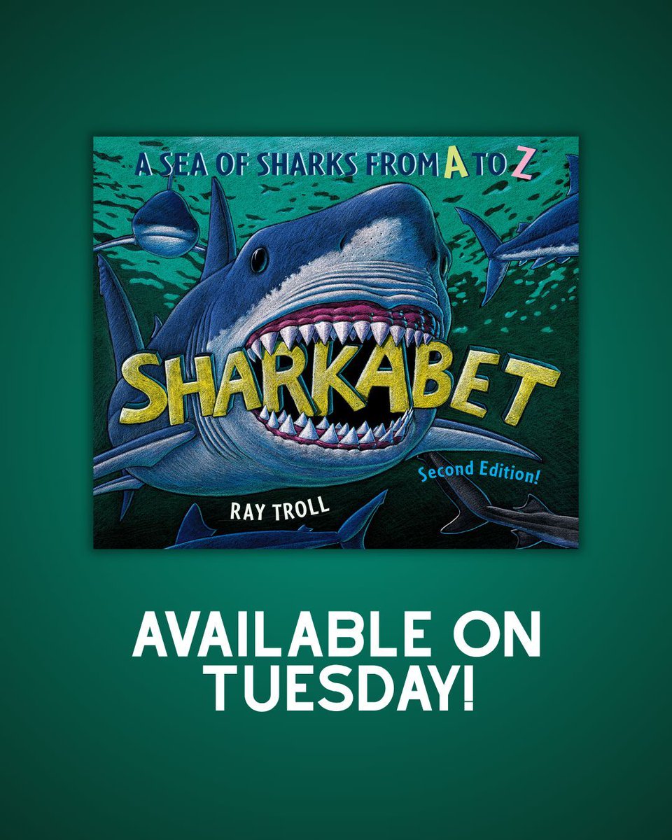 Dive deep into the amazing world of sharks in Ray Troll's SHARKABET, Second Edition, publishing next Tuesday! Now with 9 new original illustrations and 7 new shark species, SHARKABET mixes eye-catching illustrations with fun scientific facts about the ocean's most fascinating