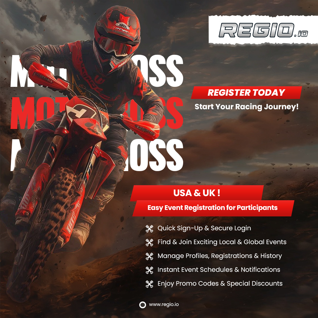 regioofcl's tweet photo. 🏍 Gear up for the thrill! Start your racing journey with REGIO 🏁

Quick sign-up, exciting global events, and exclusive rewards await you.
Join the motocross action in the USA &amp; UK today!

🔗 Register Now at https://t.co/fc63n8pzAU

#Regio #MotocrossRacing #RacingCommunity https://t.co/7xLdlAt0XN