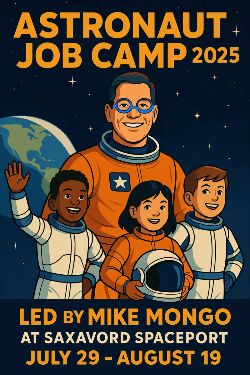 PR HORSE (@pr_horse) on Twitter photo 🚀 Astronaut Job Camp 2025 is back for its 5th year!
Led by <a href="/MikeMongo/">Mike Mongo #IAmAI 💎🐐</a> & sponsored by <a href="/SaxaVord_Space/">SaxaVord Spaceport UK</a> 🛰️
🧠 Imagination
🤝 Teamwork
🌍 Earth care
🤖 Human-AI collab
Open to kids aged 8–13 🌌
🆓 FREE & virtual
📅 July 29–Aug 19
🎟️ Sign up: eventbrite.com/e/astronaut-jo… 🚀 Astronaut Job Camp 2025 is back for its 5th year!
Led by <a href="/MikeMongo/">Mike Mongo #IAmAI 💎🐐</a> & sponsored by <a href="/SaxaVord_Space/">SaxaVord Spaceport UK</a> 🛰️
🧠 Imagination
🤝 Teamwork
🌍 Earth care
🤖 Human-AI collab
Open to kids aged 8–13 🌌
🆓 FREE & virtual
📅 July 29–Aug 19
🎟️ Sign up: eventbrite.com/e/astronaut-jo…