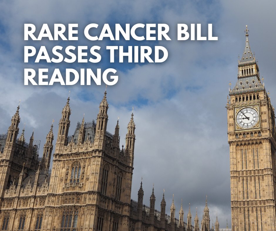 NeuroblastomaUK's tweet image. We are thrilled the Rare Cancer Bill passed its Third Reading in the House of Commons on Friday 11th July!
The Bill now moves to its First Reading in the House of Lords (date to be confirmed) and we remain hopeful for its continued progress.
Learn more: neuroblastoma.org.uk/news/rare-canc…