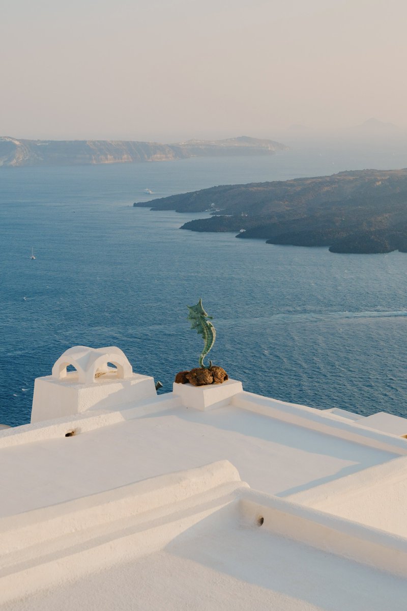 By the caldera in Santorini