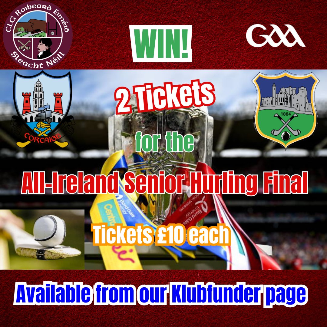 GACSlaughtneil's tweet photo. Draw for All-Ireland Hurling Final Tickets - Crannchur Chluiche Ceannais Iomána na hÉireann 
https://t.co/0Ct1te6kyy https://t.co/qi5Wm0TmAF