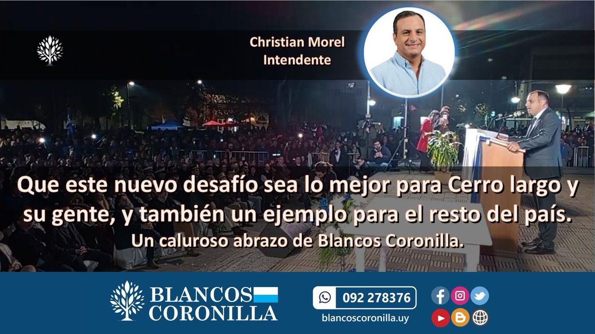 Christian Morel intendente de Cerro Largo