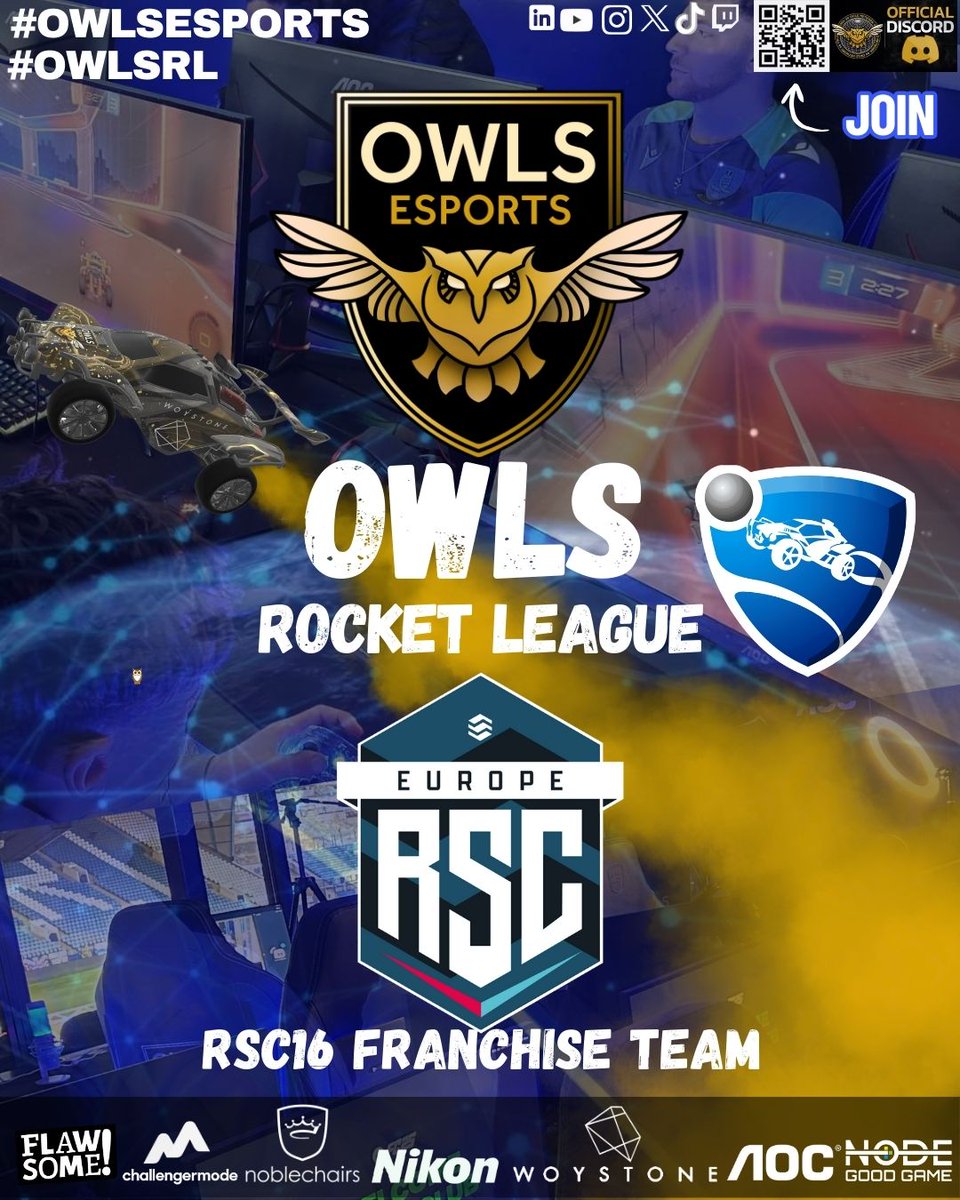 THE OWLS ARE EXCITED TO ANNOUNCE...🦉

<a href="/RSC_EU/">RSC EU</a> Season 16 will feature OWLS ESPORTS as a EUROPEAN FRANCHISE TEAM! 🚀⚽️

Over the next few months Trials for 5 OWLS RL rosters will take place within our Community discord!

THIS IS YOUR TIME TO PLAY THE OWLS!🦉

#OWLSRL 🚀