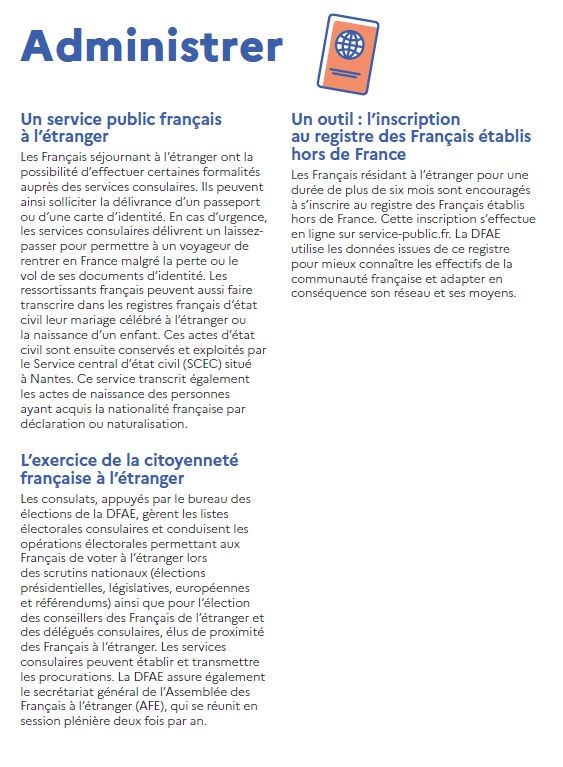 #VendrediLecture | Quel est le rôle des consulats français❓

Mission n°1️⃣ : l'administration des Français à l'étranger. 
📚 Consultez notre brochure pour en savoir plus 👇
diplomatie.gouv.fr/fr/services-au…

#Francaisaletranger #ServicePublic