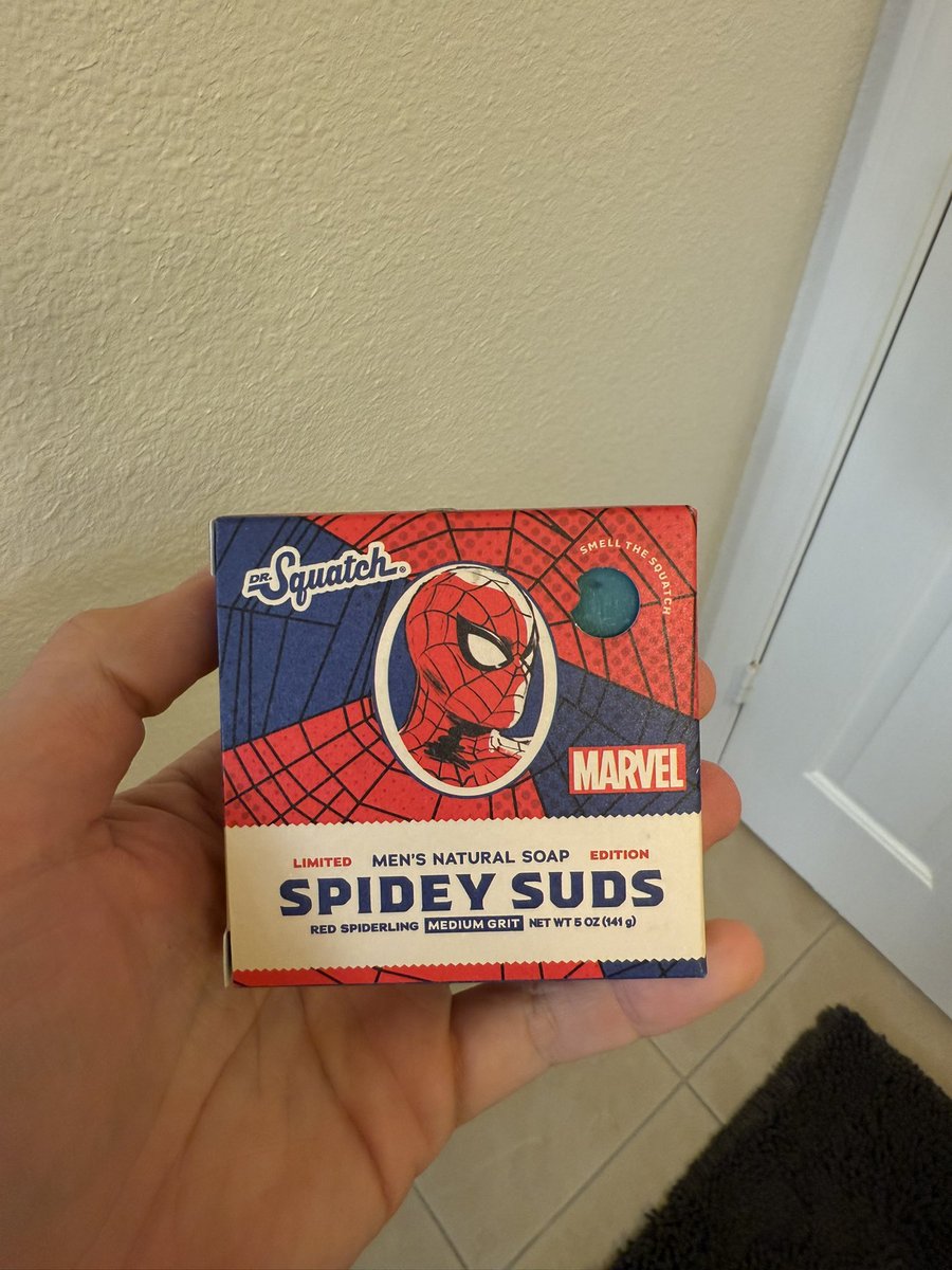 AmpdAdventures's tweet image. Hi, I’m 38 and use Spider-Man soap.
