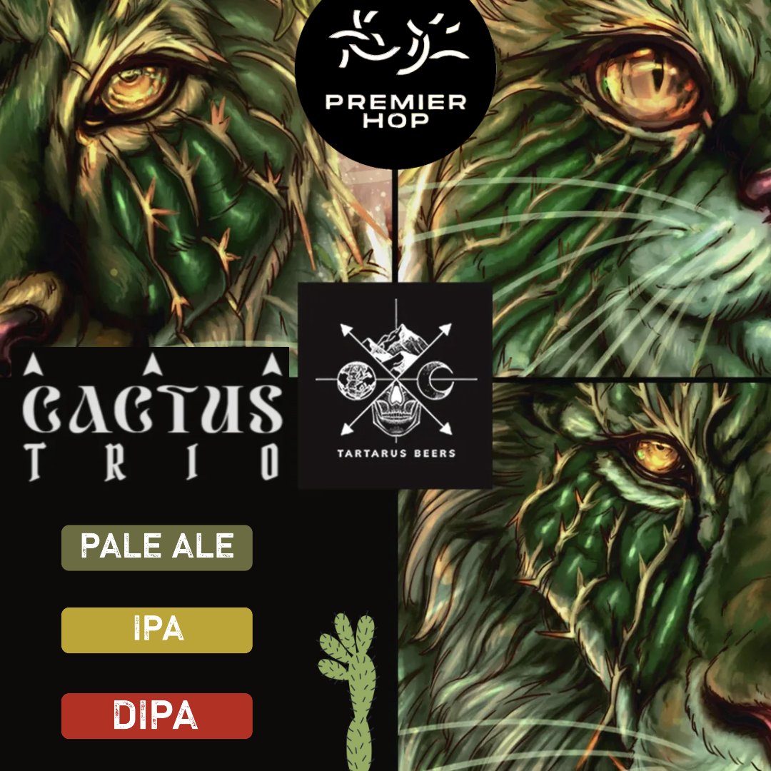 📢 OUT NOW !!!🙌

NEW and FRESH from <a href="/Tartarusbeers/">Tartarus Beers</a> - CACTUS TRIO

- CACTUS CAT / Hazy Pale Ale / 4.1%
- CACTUS PUMA / Hazy IPA / 6.2%
- CACTUS LION / Double IPA / 8.3%

From <a href="/premierhop/">Premier Hop</a>