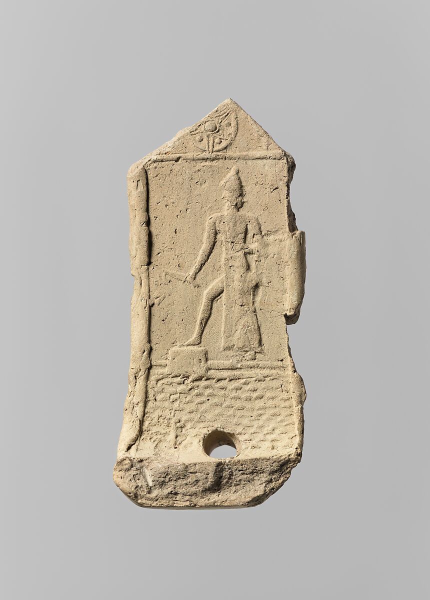 ASOResearch's tweet image. This week's ANE Today #ObjectoftheWeek: Part of a model chariot, with an impression of the sun god Shamash rising over the mountains. Ceramic, ca. 2000 – 1600 BCE. Metropolitan Museum of Art 48.131. Photo courtesy of The Metropolitan Museum of Art: buff.ly/DFfFcEM