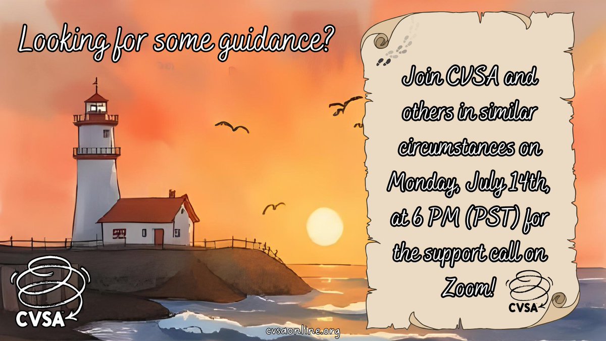 Sign-up for the CVSA Support Call for July!
Join us on July 14th, by using the link below and sign up: cvsaonline.org/for-families/m…