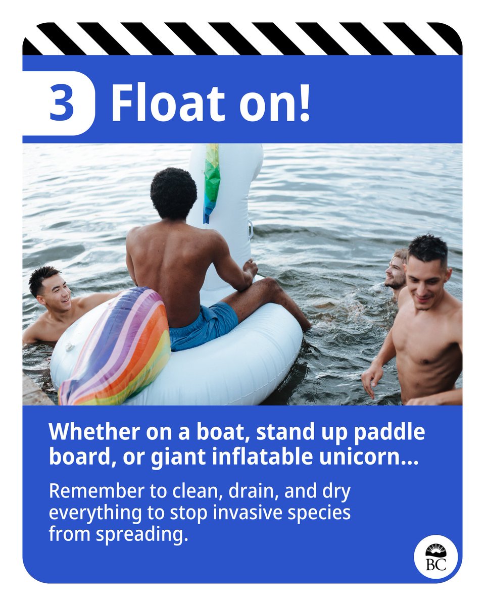 BCGovNews's tweet image. Take steps to enjoy water-based activities safely. Understanding the risks can help you make decisions that keep yourself and others safe, and protect the environment.
Lifesaving.bc.ca/Watersmart for safety info
Protecting BC from invasive species: Gov.bc.ca/gov/content/In…