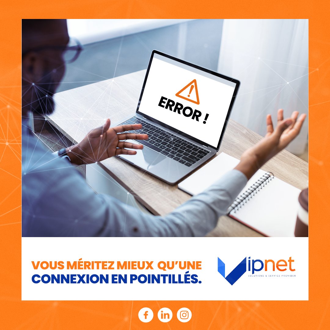 VIPNET_CI's tweet image. Stop aux coupures, vive la connexion continue !
Chez VIPNET, nous savons que votre temps est précieux et que chaque seconde compte.
C’est pourquoi nous vous offrons une connexion stable, rapide et fiable.
#VIPNET #ConnexionFiable #InternetHautDébit #VousMéritezMieux