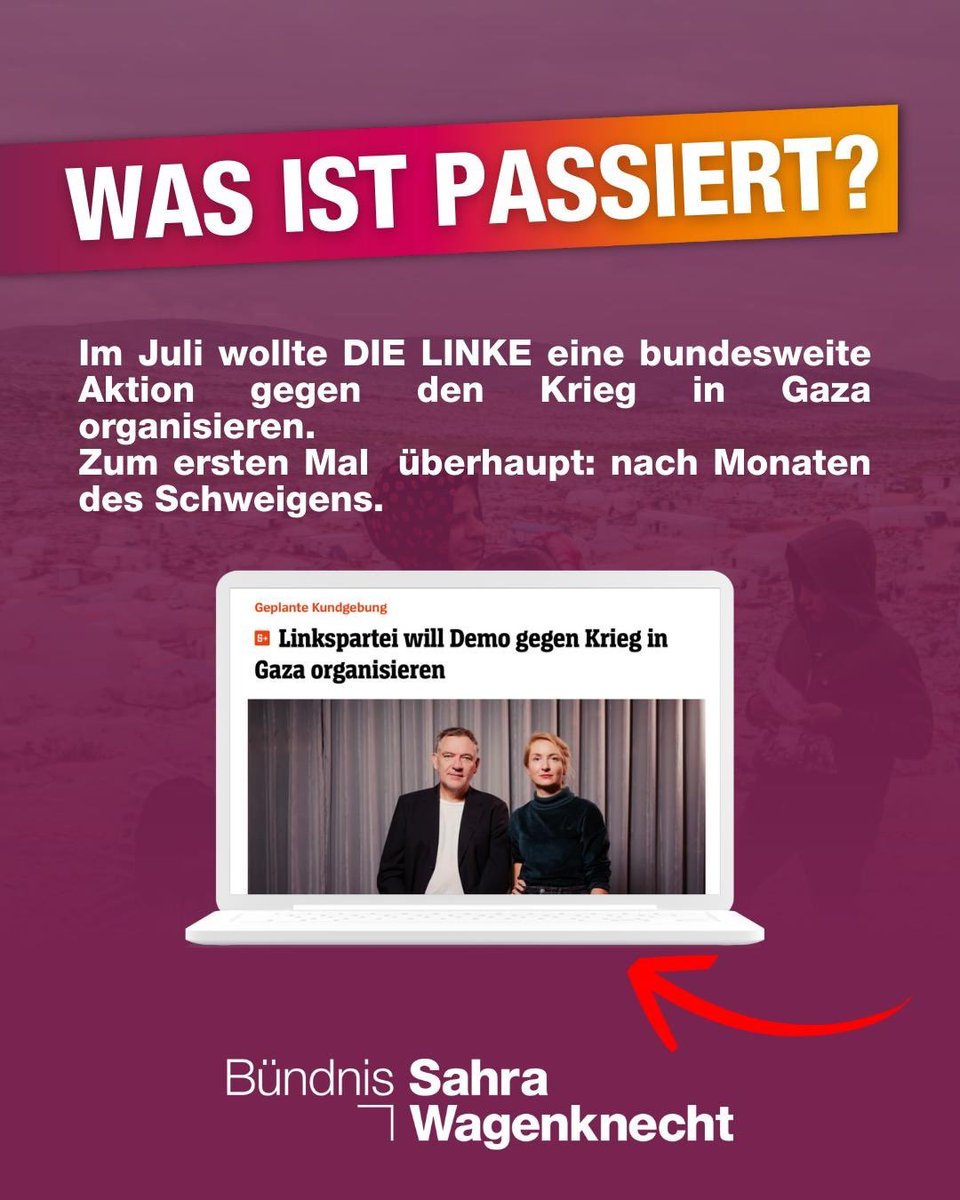 bsw_vg_lsa's tweet image. Groß angekündigt – und dann klammheimlich beerdigt.
Die Linke versprach vollmundig eine eigene große Gaza-Demo. Endlich klare Kante, hieß es – gegen Krieg, für Gerechtigkeit. Doch jetzt: Funkstille. Die angekündigte Demonstration wurde still auf unbestimmte Zeit verschoben –…