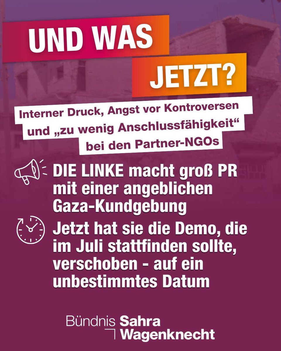 bsw_vg_lsa's tweet image. Groß angekündigt – und dann klammheimlich beerdigt.
Die Linke versprach vollmundig eine eigene große Gaza-Demo. Endlich klare Kante, hieß es – gegen Krieg, für Gerechtigkeit. Doch jetzt: Funkstille. Die angekündigte Demonstration wurde still auf unbestimmte Zeit verschoben –…