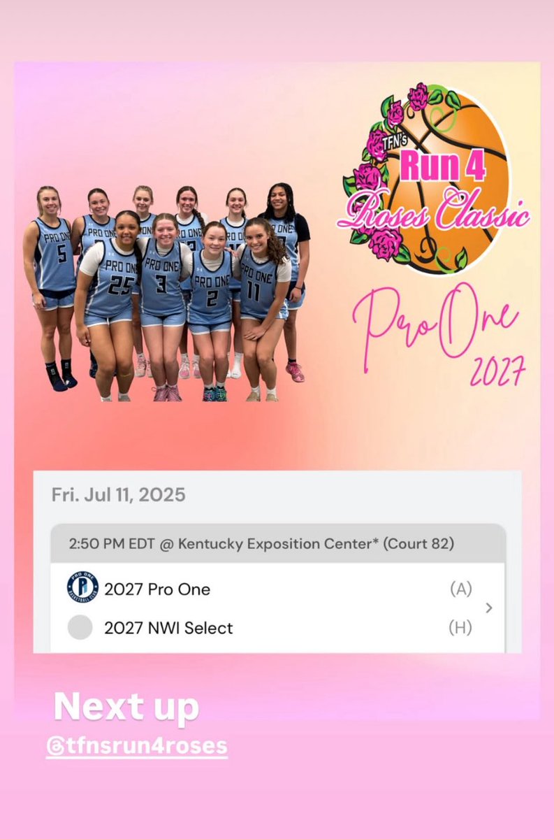 Briley Caldwell (@bcaldwell_14) on Twitter photo Had a great day of basketball yesterday at the <a href="/TFNsRun4Roses/">TFN's Run 4 Roses</a> with my <a href="/Pro1GirlsBball/">Pro One Basketball Club_ Girls</a> team, competing against some tough competition! Ready to get the day started, come check us out Had a great day of basketball yesterday at the <a href="/TFNsRun4Roses/">TFN's Run 4 Roses</a> with my <a href="/Pro1GirlsBball/">Pro One Basketball Club_ Girls</a> team, competing against some tough competition! Ready to get the day started, come check us out