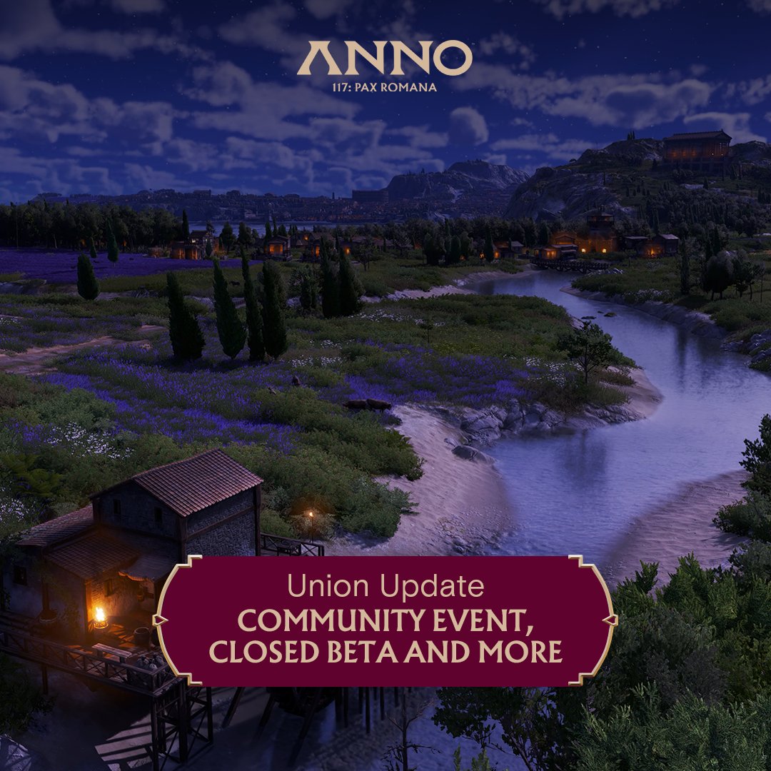 ANNO_EN's tweet image. Keep an eye on your inbox for a Closed Beta invite to play #Anno117PaxRomana 👀
Check out our Union Update for news on #gamescom2025 and a peek at the coming weeks: ubi.li/zidlY