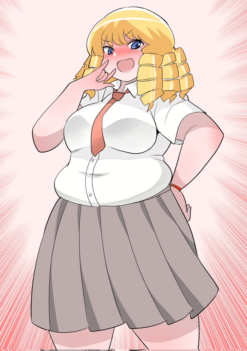 美食にうつつをぬかしてこんな体型になるのが真のお嬢様というやつですわ、オーホホホ！ホホ…ホ……